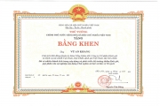 Bằng khen Thủ tướng Chính phủ - CT HĐQT - TGĐ Vũ An Khang